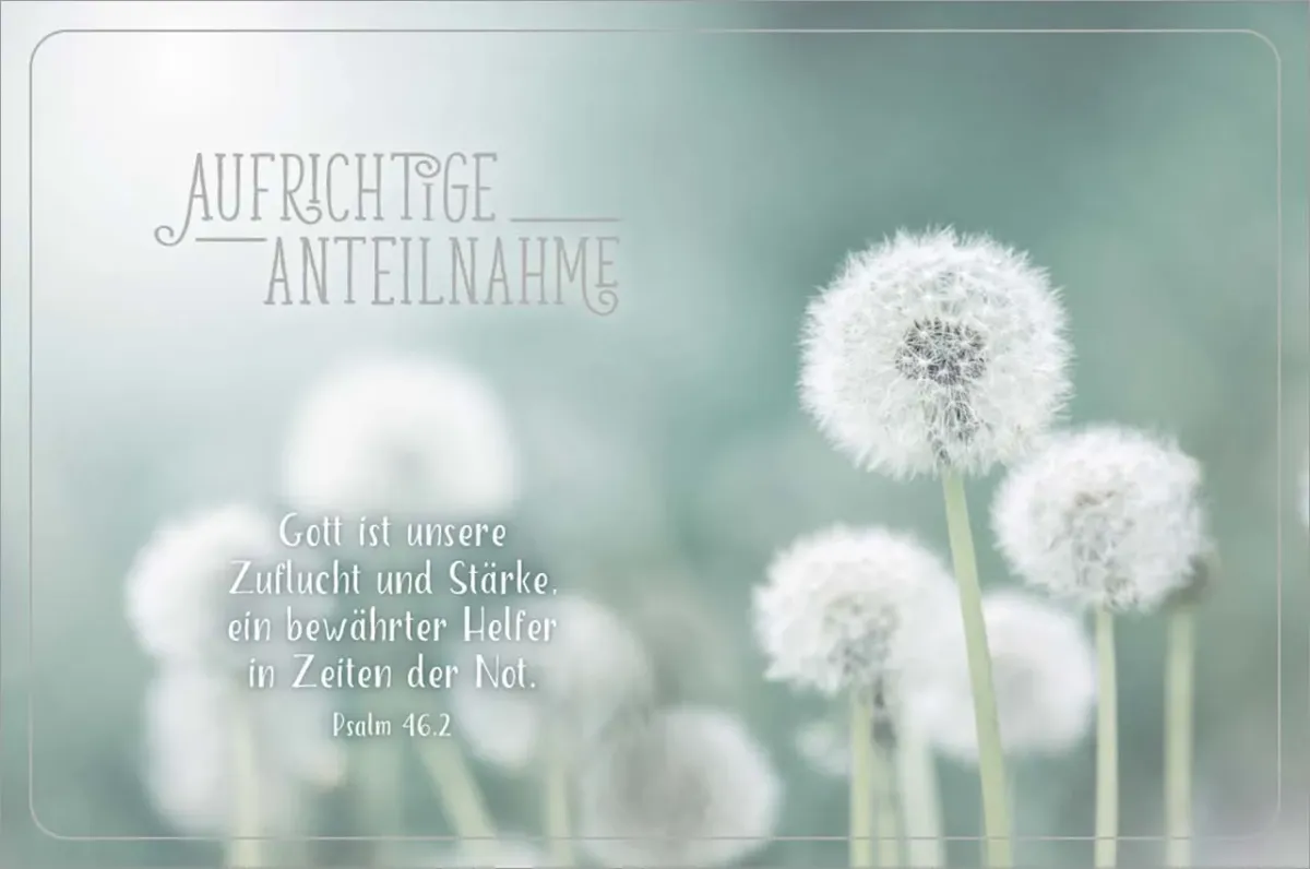 Doppelkarte Aufrichtige Anteilnahme SF