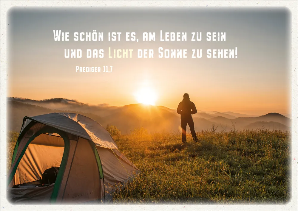 Postkarten Wie schön ist es - Biwak