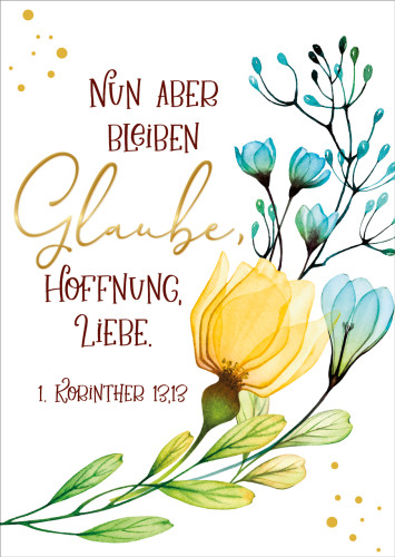 Postkarte Nun aber bleiben Glaube, Hoffnung, Liebe