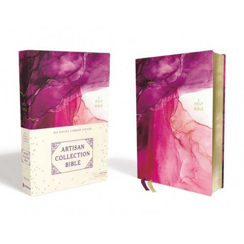 Englisch, Logbuch Bibel New Revised Standard Version, Einband Marmor rosa