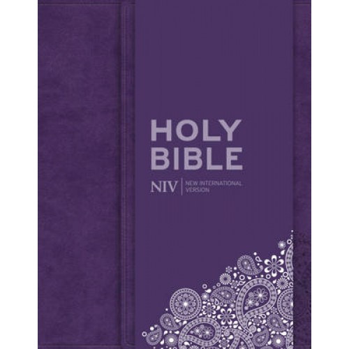 Englisch, Bibel New International Version, lila, Kunstleder, Magnetverschluss