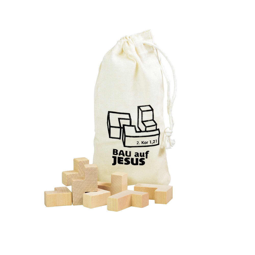 Bau auf Jesus - Würfelpuzzle (Holz)