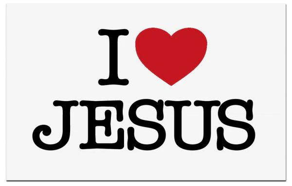 I Love Jesus (Aufkleber) 9 x 6 cm