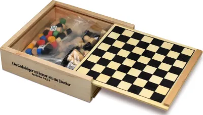 Ein Geduldiger ist besser als ein Starker - Holzbox mit 5 Spielen