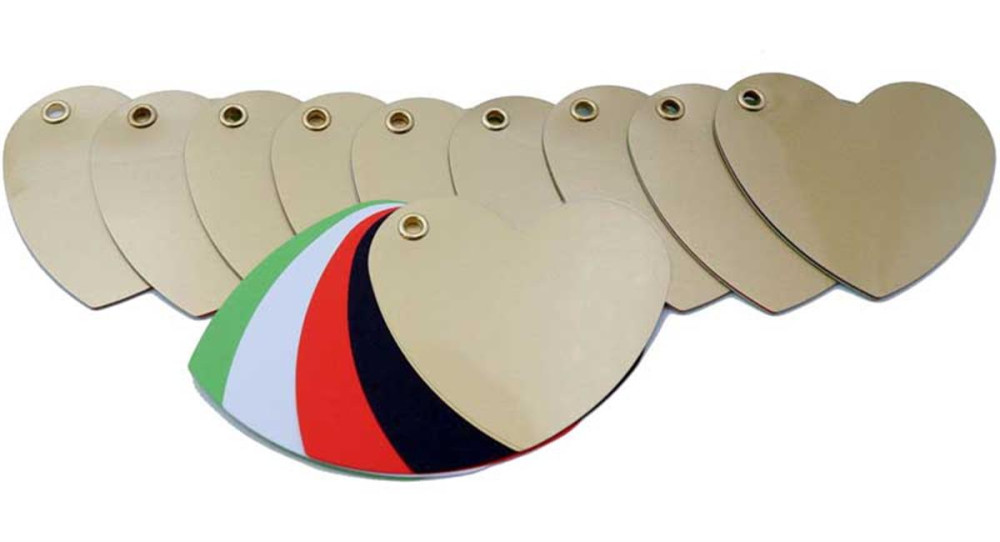 "Das wortlose Buch", Herzform, 10-er Set