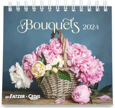Bouquets - Petit calendrier avec 12 belles photos de bouquets