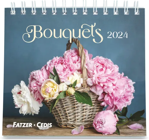 Bouquets - Petit calendrier avec 12 belles photos de bouquets