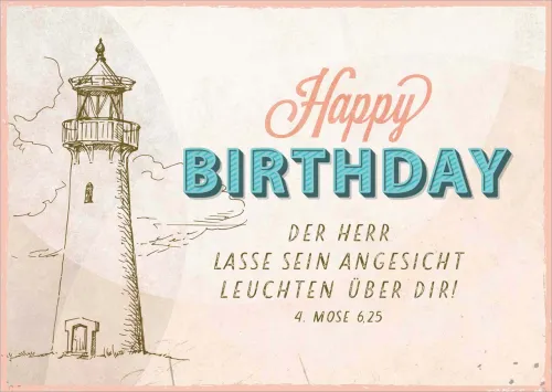 Postkarten Der Herr lasse sein Angesicht - Leuchturm