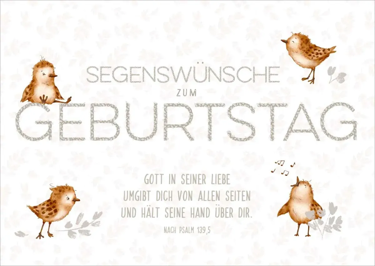 Postkarten Gott in seiner Liebe - Piepmätze