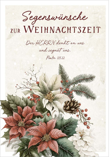 Postkarte Weihnachten Bouquet