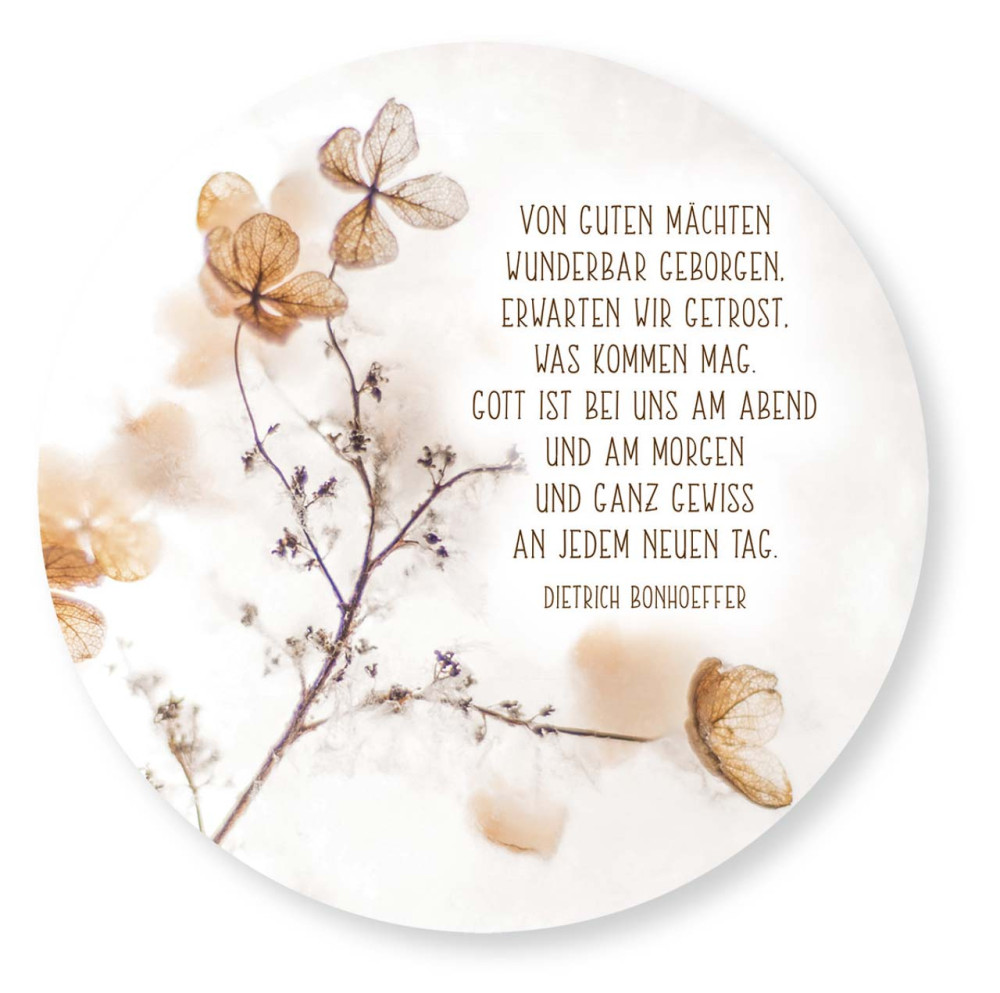 Wandschmuckbild Bonhoeffer - Ø 25 cm