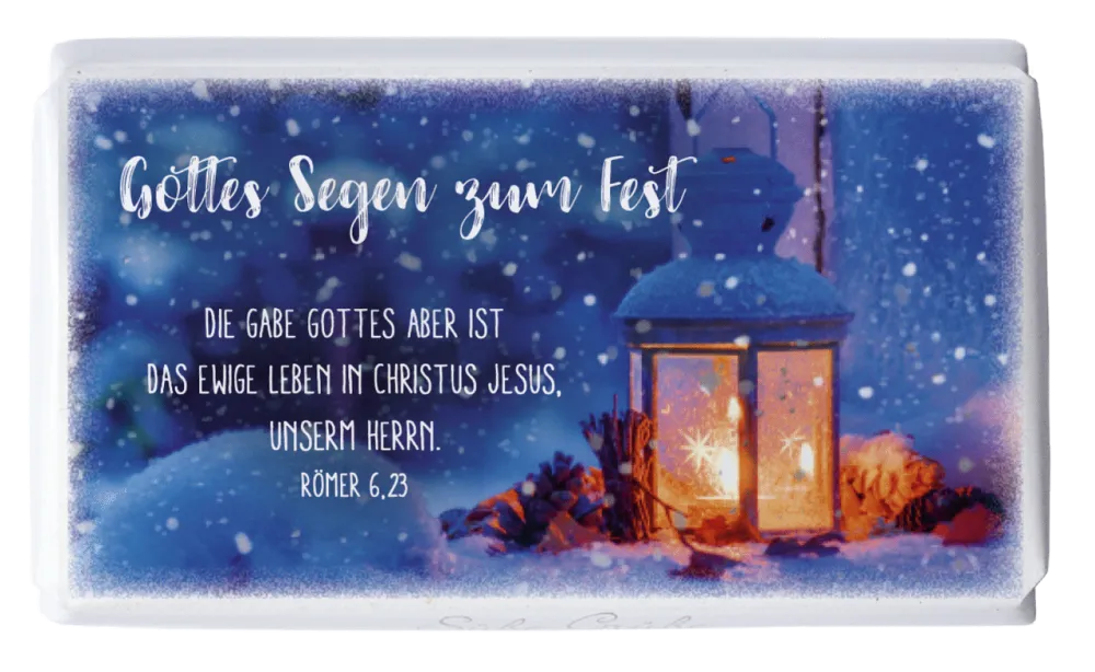 Schokolade Weihnachten Gottes Segen zum Fest - Römer 6:23