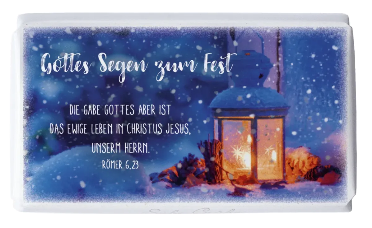 Schokolade Weihnachten Gottes Segen zum Fest - Römer 6:23