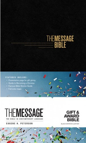 Englisch, Bibel The Message Gift & Award, Kunstleder, schwarz