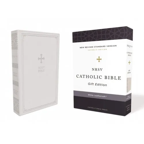 Englisch, Bibel New Revised Standard Version katholisch, Kunstleder, weiss