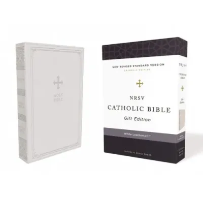 Englisch, Bibel New Revised Standard Version katholisch, Kunstleder, weiss