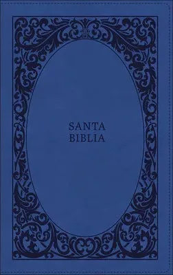 Spanisch, Bibel Reina Valera, leder, ultradünn, Grossdruck, blau, Reissverschluss