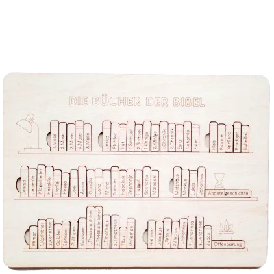 Puzzle Die Bücher der Bibel aus Holz - Die Bücher der Bibel spielerisch auswendig lernen.