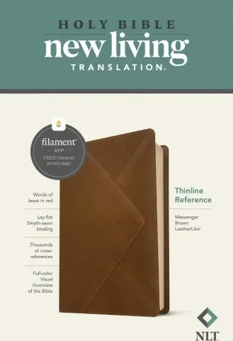 Englisch, Referenzbibel New Living Translation, Kunstleder, braun, Motiv Kuvert