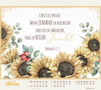 Kalender Wortpoesie - 12 Starke Bibelworte -  Postkartenkalender