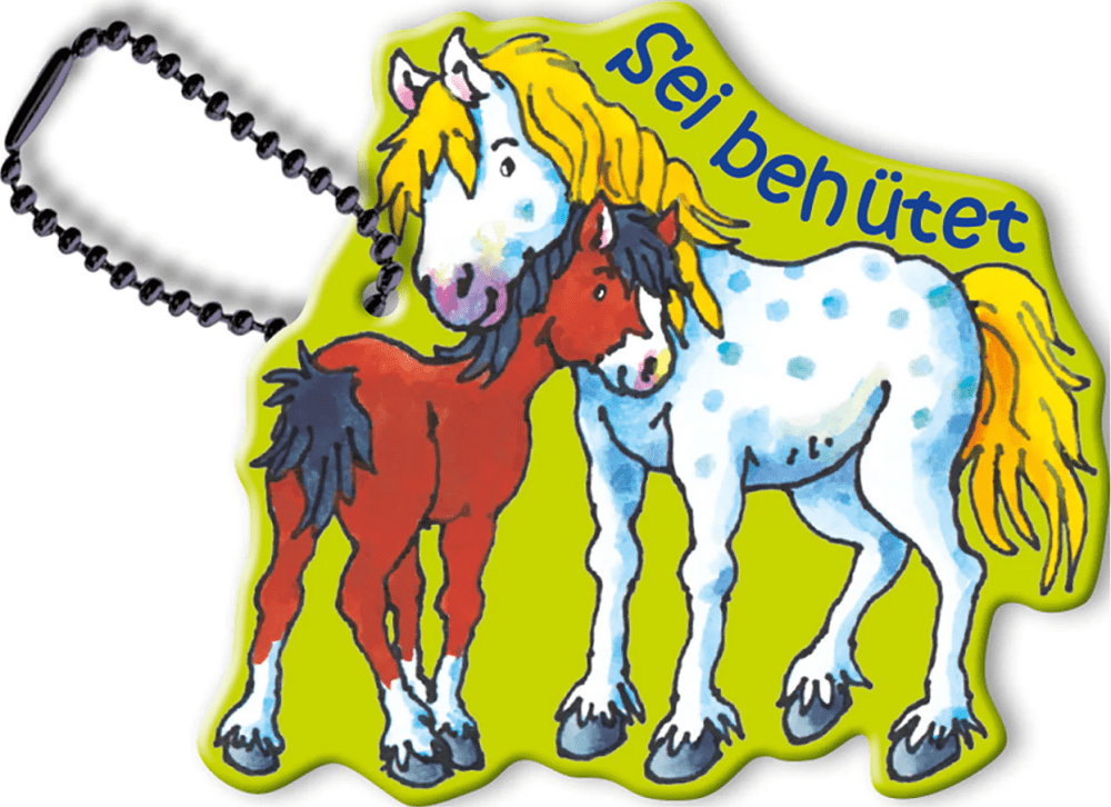 Sei behütet - Pferde (Reflektor-Anhänger) - Sympathischer Reflektor-Anhänger für mehr Sicherheit
