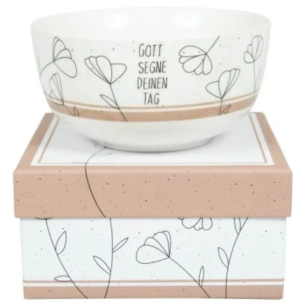 Gott segne deinen Tag - Müslischale - Fassungsvermögen ca. 0,4 l - in Geschenkbox