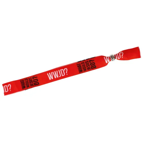 Armband WWJD gewebt rot