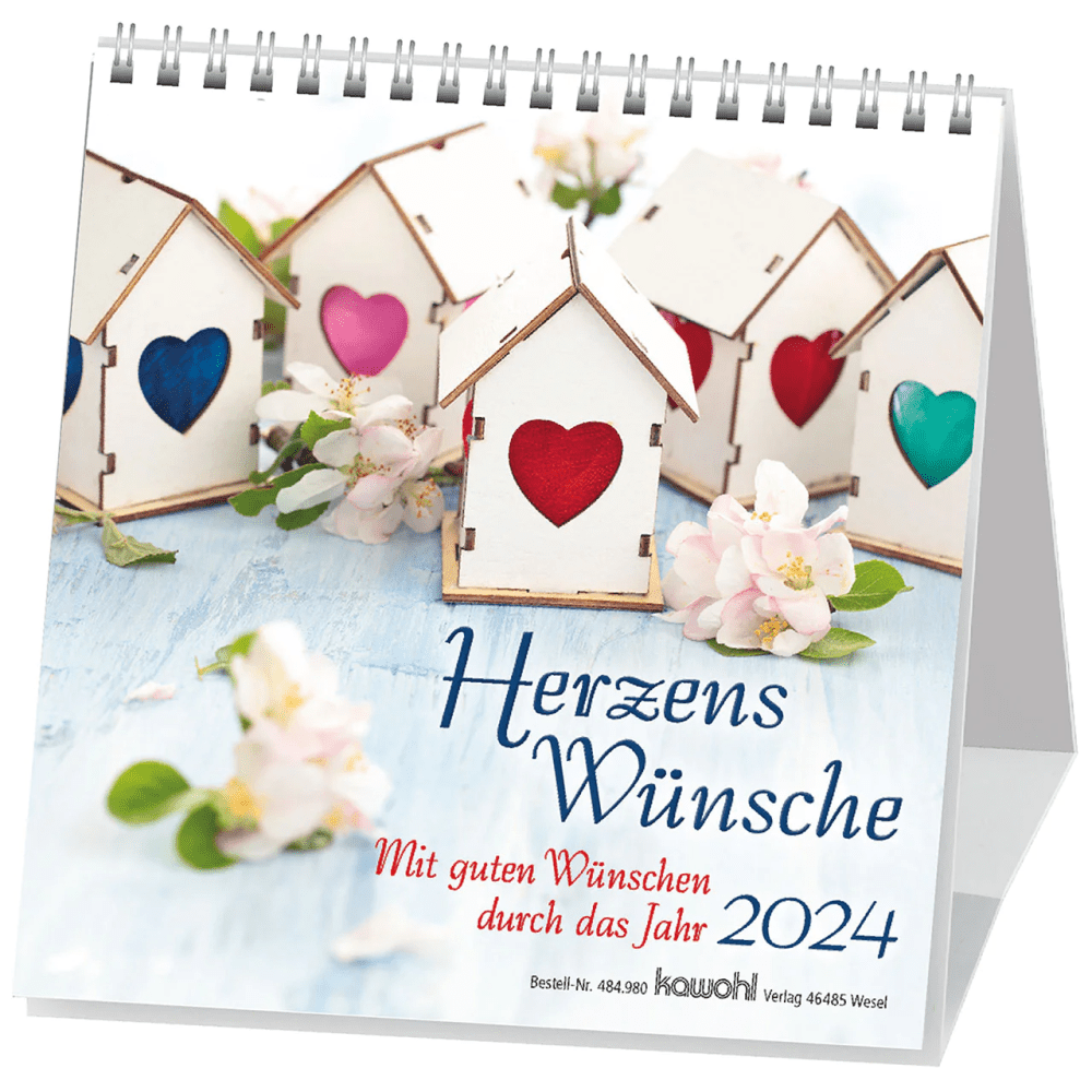 Herzenswünsche Postkartenkalender - Mit guten Wünschen durch das Jahr