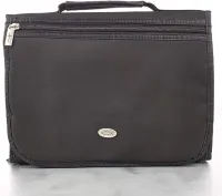 Black Micro-Fiber Tri-fold Organizer Bible Cover
