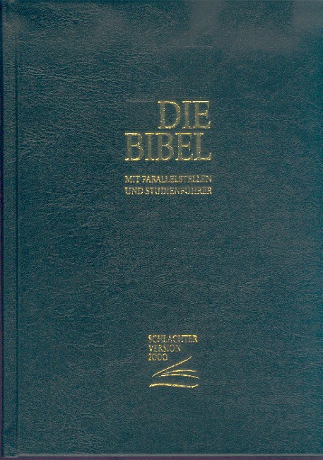 Schlachter 2000 Bibel mit Studienführer, gebunden, Fadenheftung, schwarz, neue Rechtschreibung