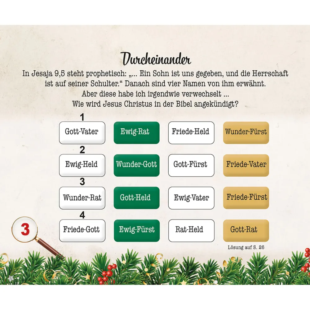 Mir geht ein Licht auf (Advents-Aufstellkalender) - Mit 24 biblischen Rätseln durch den Advent