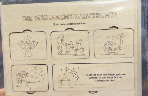 Die Weihnachtsgeschichte -Holzpuzzle A5 - nach dem Lukasevangelium