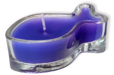 Kerze Fisch Blau - 6cm