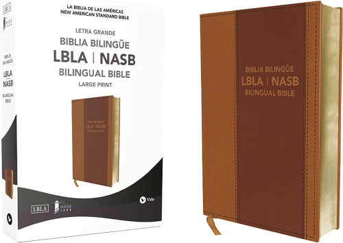 Spanisch, Bible bilingue La Biblia de las Americas / New American Standard Bible, cuir, brune