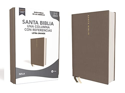 Spanisch, Bible Nueva Biblia de Las Américas, Grossdruck, Stoff, kartonniert, grau