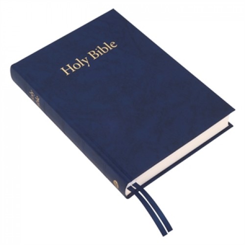 Englisch, Bibel King James Version, Grossdruck, kartonniert, blau