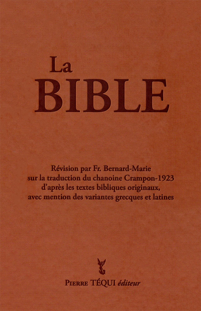 Bible Crampon 1923 révisée 2023 - couverture marron