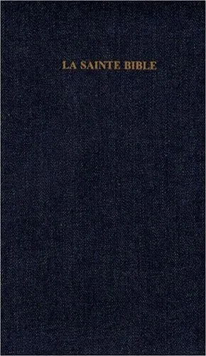 Bible Segond 1910, compacte, jeans - couverture semi-rigide, jeans, avec onglets, zipper, tranche or