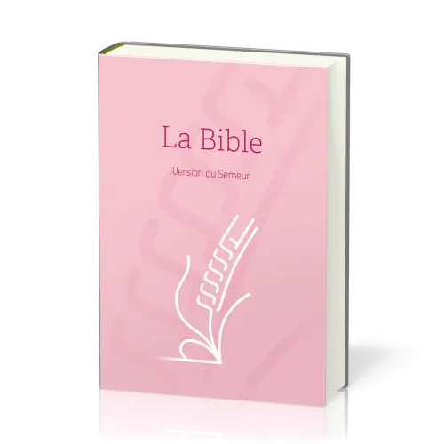 Bible Semeur 2015 compacte, couverture rigide rose, tranche blanche