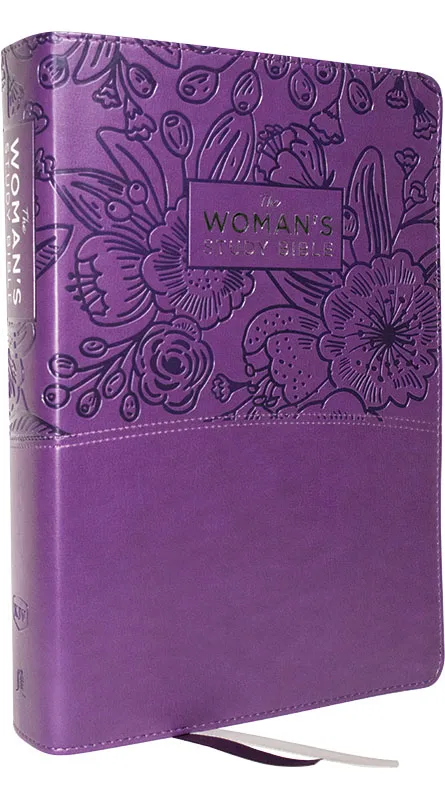 The Woman's Study Bible - KJV / Purple Leathersoft, Red Letter