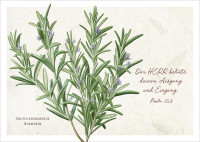 Postkarten Der Herr behüte deinen Ausgang und Eingang - Rosmarin