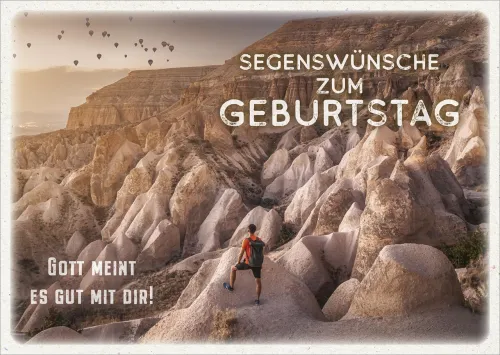 Postkarten Gott meint es gut - Segenswünsche zum Geburstag