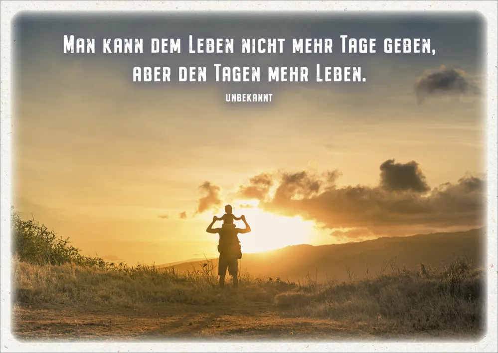 Postkarten Man kann dem Leben