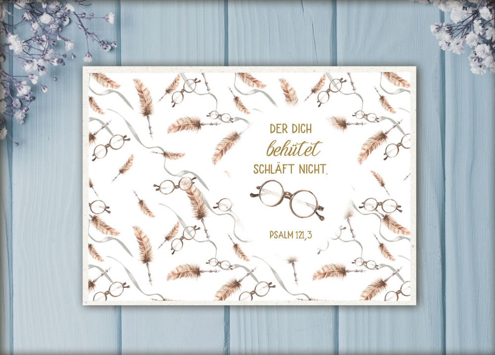 Postkarten Der Dich behütet schläft nicht