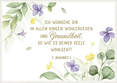 Postkarten Wohlergehen - 3. Johannes 2