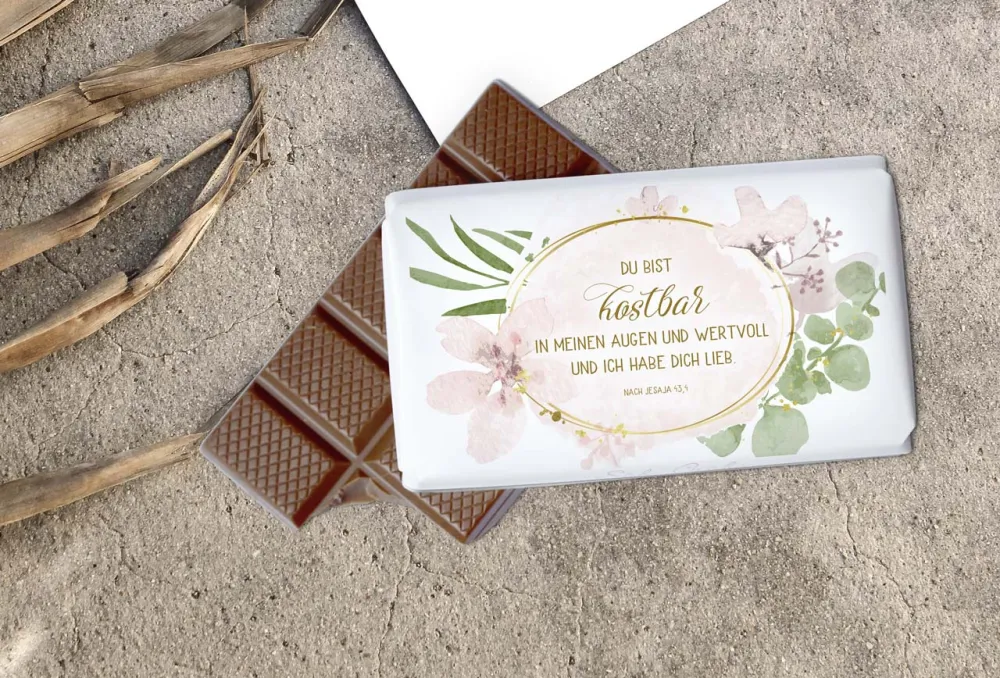 Schokolade Du bist kostbar - Jesaja 43,4