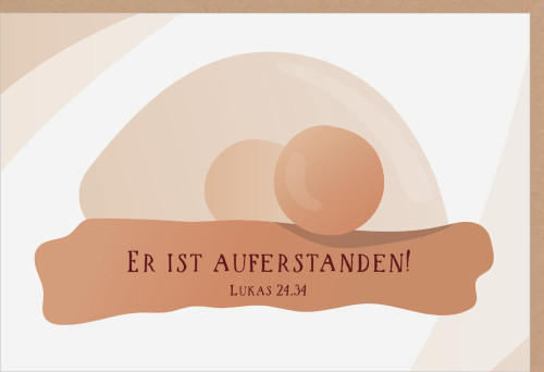 Doppelkarte Ostern - Er ist auferstanden!