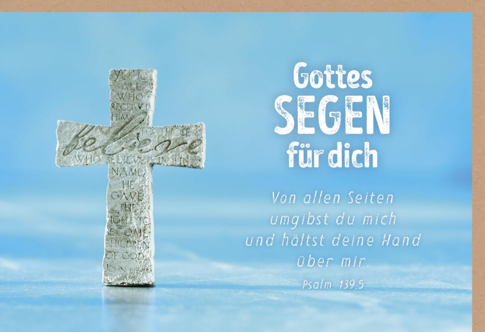 Doppelkarte Einsegnung/biblischer Unterrich Gottes Segen