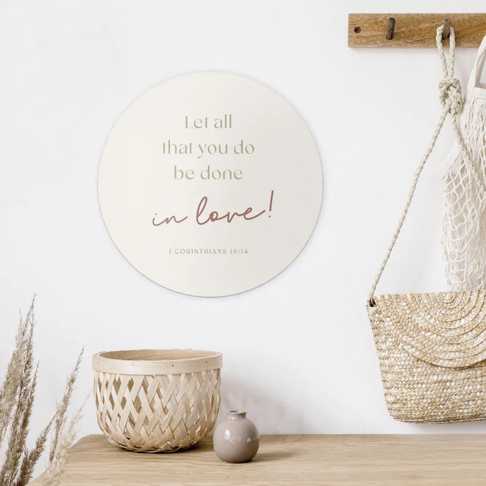 Wandschmuckbild Love - Ø 25 cm