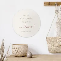 Wandschmuckbild Love - Ø 25 cm